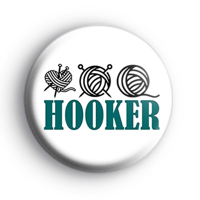 Knitting and Crochet Hooker Badge