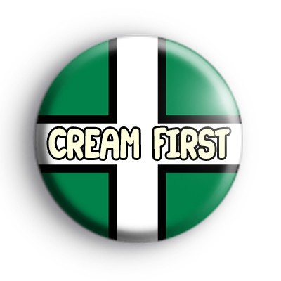 Cream First Devon Flag Badge