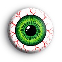 Green Eye Ball Button Badge