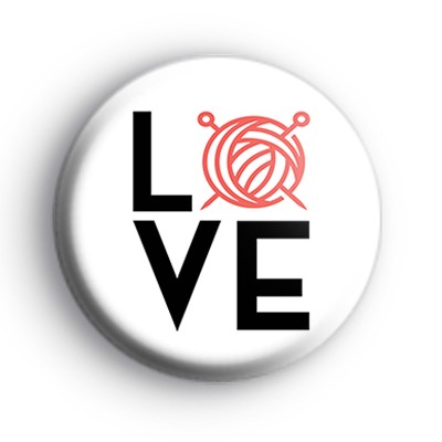 Knitting Crochet Love Badge
