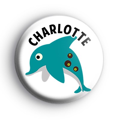 Dolphin Blue Custom Name Badge