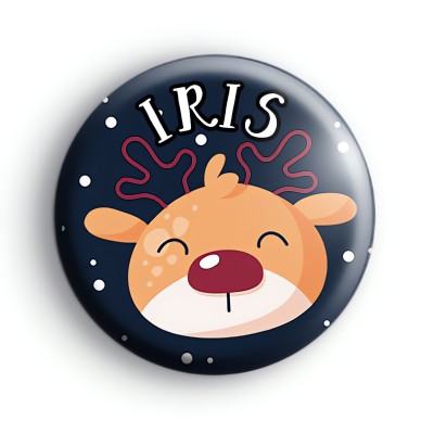 Custom Cute Rudolph Reindeer Name Badge