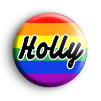 Rainbow Custom Name Badge Button Badges