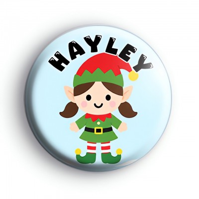 Custom Elf Girl Name Badge
