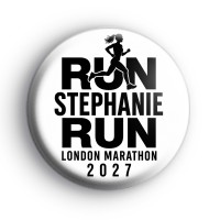 Personalised Running Supporter Female Badge Button Badges