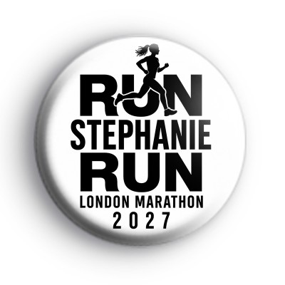 Personalised Running Supporter Female Badge