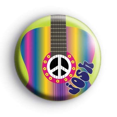 Custom Rainbow Guitar Name Badge