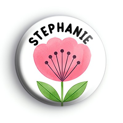 Personalised Pink Tulip Name Badge