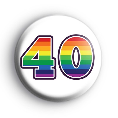 Custom Rainbow Birthday Age Badge