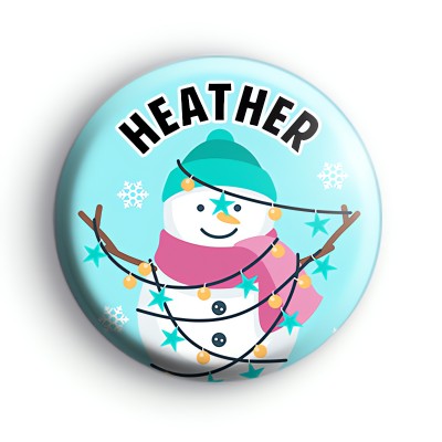Custom Frosty Snowman Name Badge