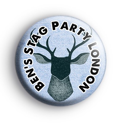 Custom Blue Stag Head Badge