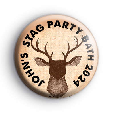 Stags Head Stag Party Badge