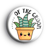 Succulent Custom of the Groom Badge