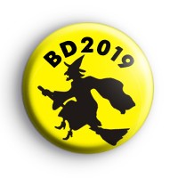Yellow Personalised Wicked Witch Badge