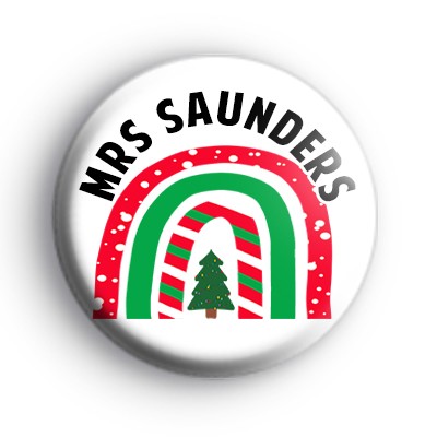 Custom Xmas Rainbow Name Badge