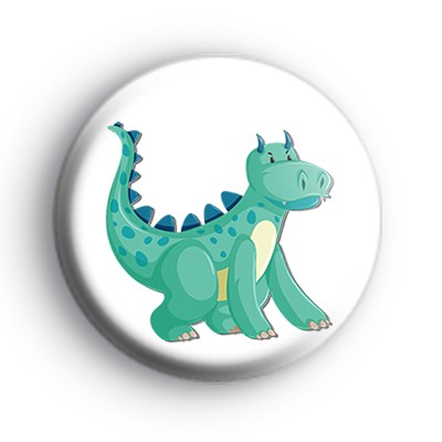 Cute Blue Dinosaur Button Badges