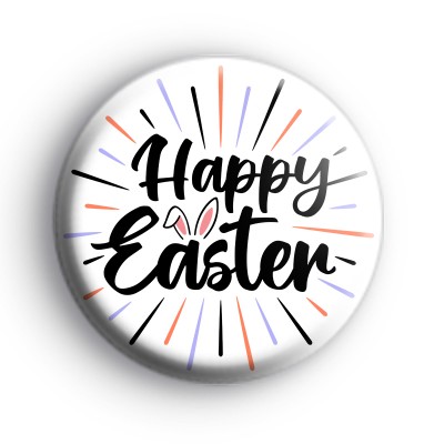 Happy Easter Bunny Ears Badges