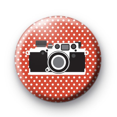 Cute Old School Camera Red Badges