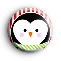 Festive Holiday Penguin Badge