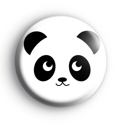 Panda Face Button Badges