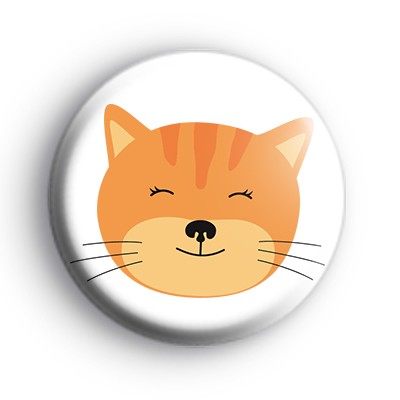 Ginger Tom Cat Face Badge