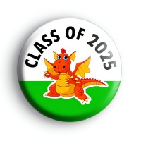 Welsh Cute Dragon Class of 2025 Badge