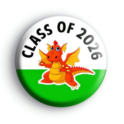 Welsh Cute Dragon Class of 2026 Badge