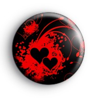 Dark Love Badge Button Badges