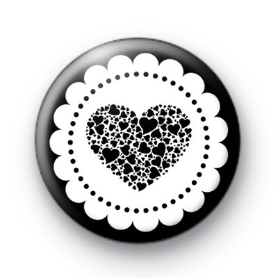 Dark Black Heart Badge