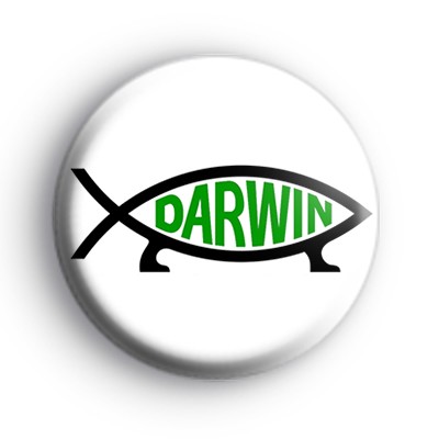 Darwin Fish Button Badge