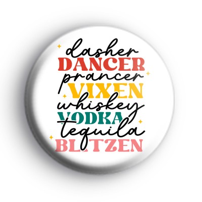 Funny Santa Reindeer Name Badges