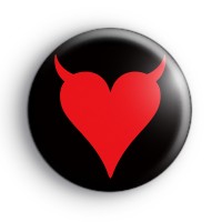 Red and Black Devil Heart Badge