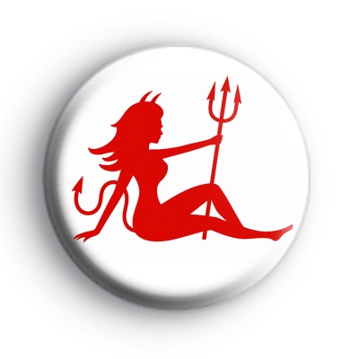 Devil Woman Pin Up Badges