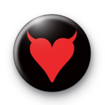 Red and Black Devil Heart Badge