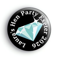Personalised Diamond Hen Party Badge