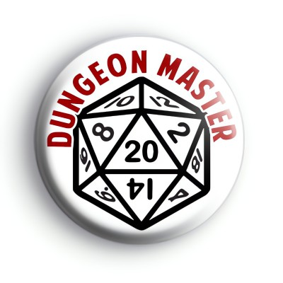 Dungeon Master Dice Button Badge