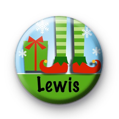 Custom Festive Elf Name Badge Green