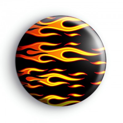 Fire Flames Button Badge