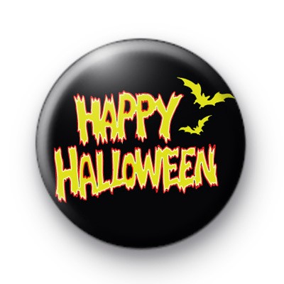 Happy Halloween Flames Badge