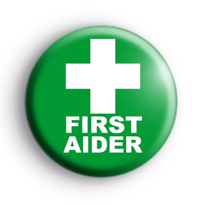 First Aider Button Badge