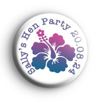 Hawaiian Hen Party Button Badges