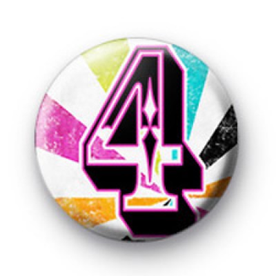 Number Four 4 badges