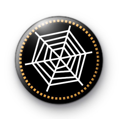 Fun Spooky Halloween Spiders Web Badge