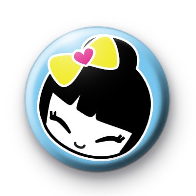 Funky Japanese Girl Badge