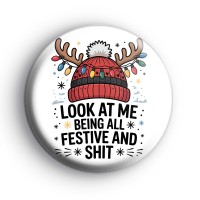 Funny Adult Christmas Slogan Badge