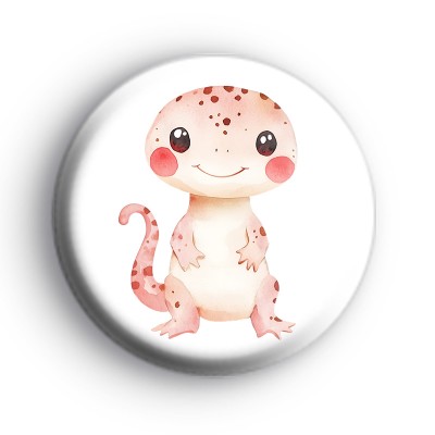 Pink Gecko Lizard Badge