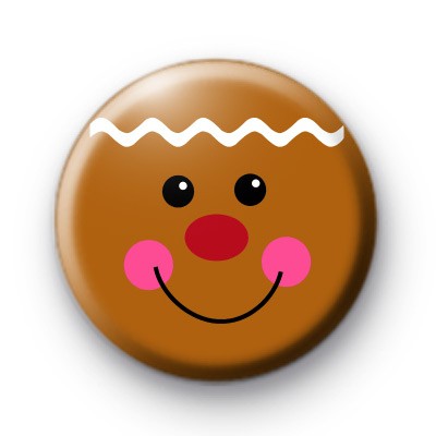 Gingerbread Man Face Badge