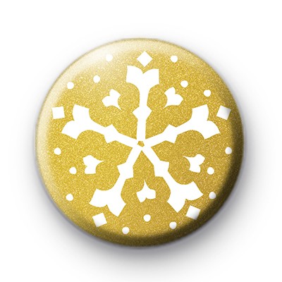 Gold Festive Snowflake Badge
