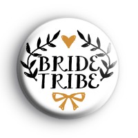 Pretty Black and Gold Bride Tribe Badge