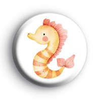 Seahorse Ocean Button Badge